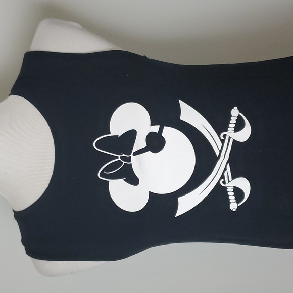 Minnie Pirate black tank top Pirates of the Caribbean tee - Picture 2 of 7